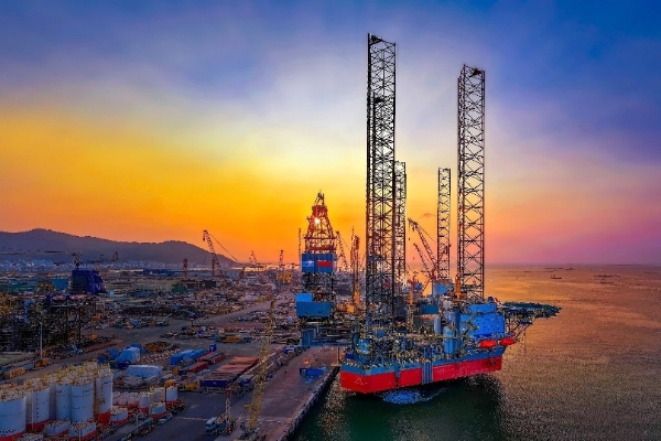 Giàn khoan PV DRILLING IX ở Trung tâm công nghiệp năng lượng và hậu cần kỹ thuật PTSC, TP Hồ Chí Minh.&nbsp;Ảnh:&nbsp;PV Drilling.